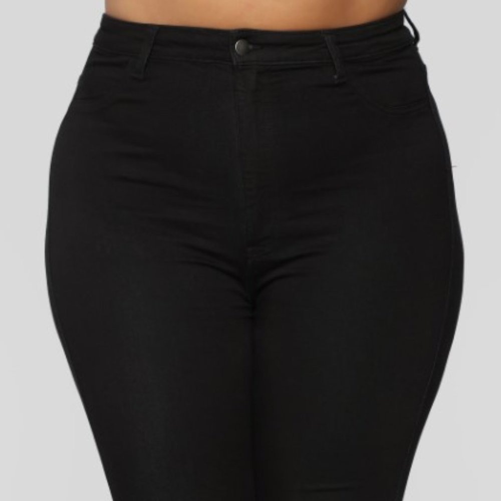 Fashion Nova Classic High Waist Skinny Jeans - Black, Size 11
